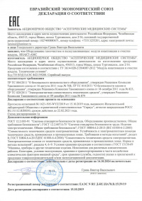 Декларация о соответствии евразийского экономического союза: Оборудование газоочистное и пылеулавливающее: модули инактивации и очистки воздуха, ИНАКТ-АМС. ЕАЭС N RU Д-RU.HA78.B.15139/19 от 15.10.2019 по 14.10.2024