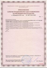 Приложение. Консоль подвода медицинских газов и электропитания КПМ-АМС. № ФСР 2012/13053 от 08.02.2012 